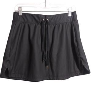 Activ8 Black Athletic Skirt Faux Leather Edgy Mini Size M